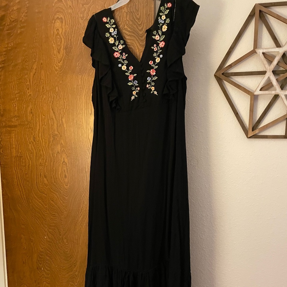 Black maxi dress